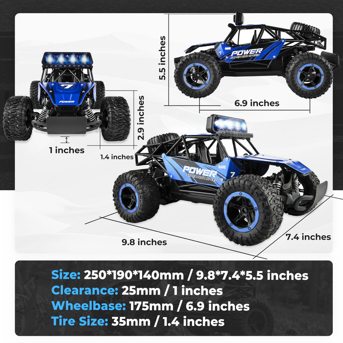 Bezgar 1:14 Scale RC Trucks for Adults & Kids, 2.4GHz All Terrain Off Road RC Trucks