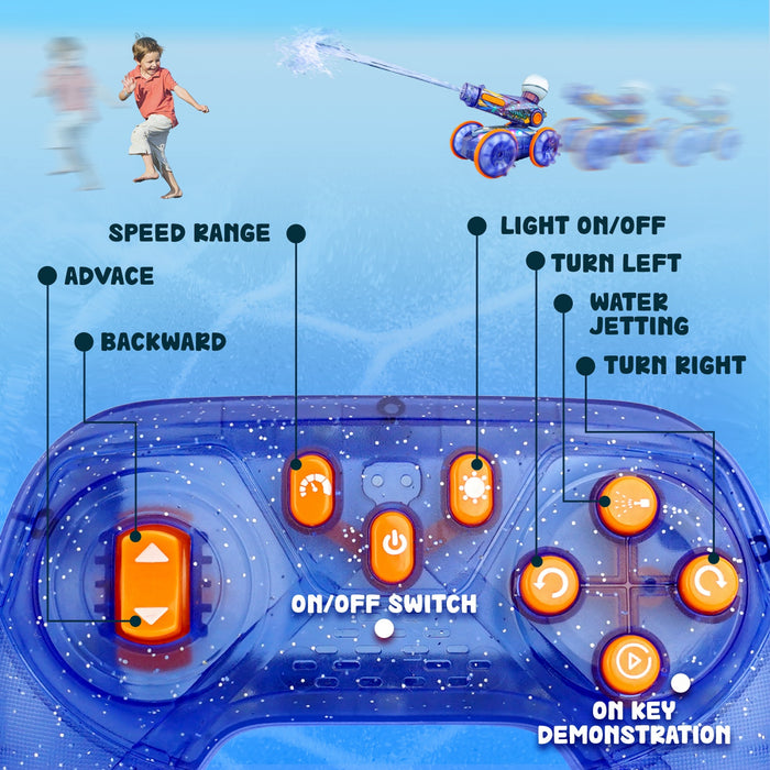 Bezgar Amphibious Remote Control Car with Water Gun