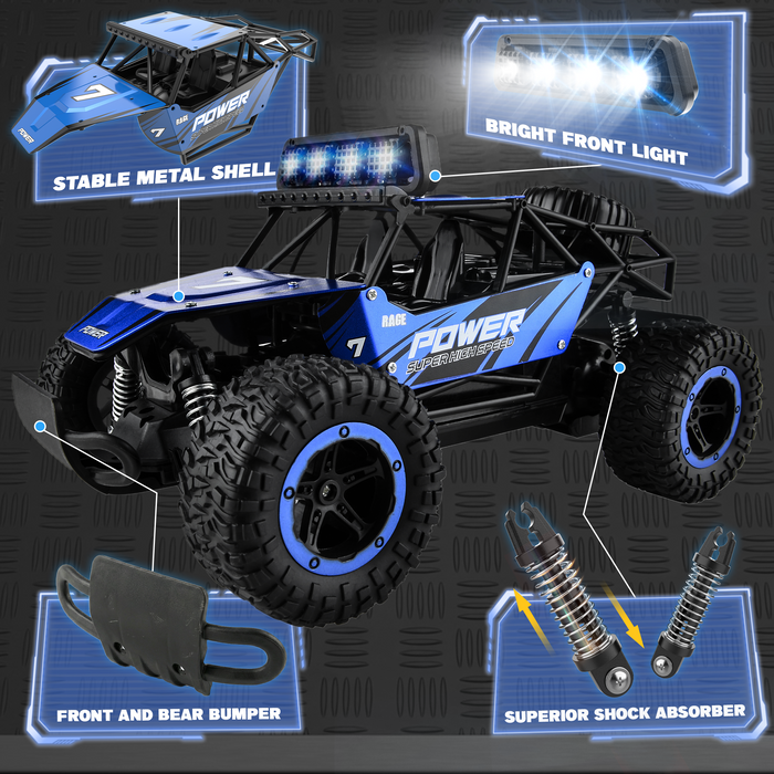 Bezgar 1:14 Scale RC Trucks for Adults & Kids, 2.4GHz All Terrain Off Road RC Trucks