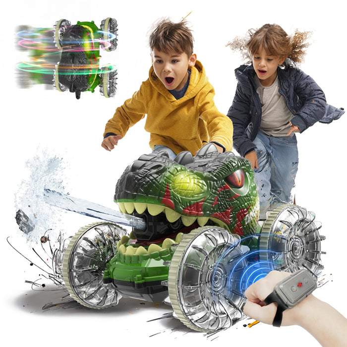 Bezgar Dinosaur RC Truck with Hand Gesture Control, Lights & Water Gun