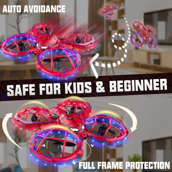 Bezgar Beginner RC Drone Quadcopter with LED Lights, 360° Flips