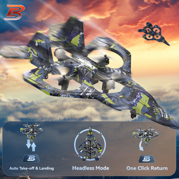 BEZGAR RC Fighter Airplane, Mini Remote Control Jet with Lights