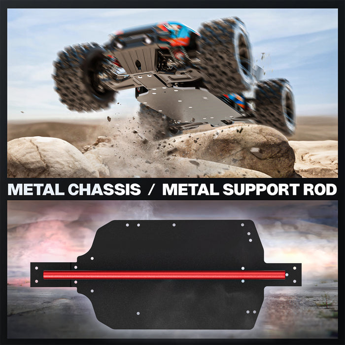 Reinforced with full metal chassis and supporting rods