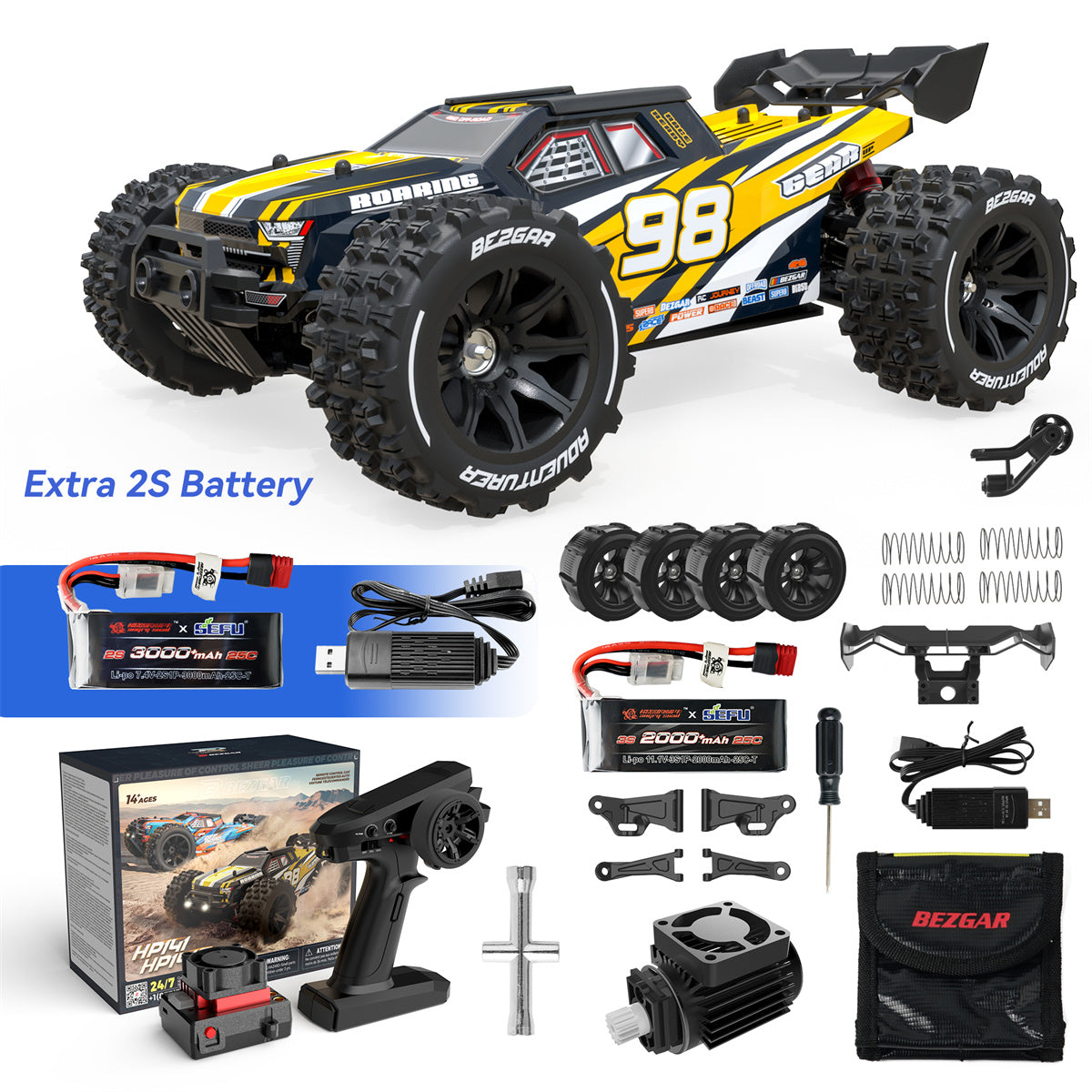 HP141S RC car with extra 2s battery