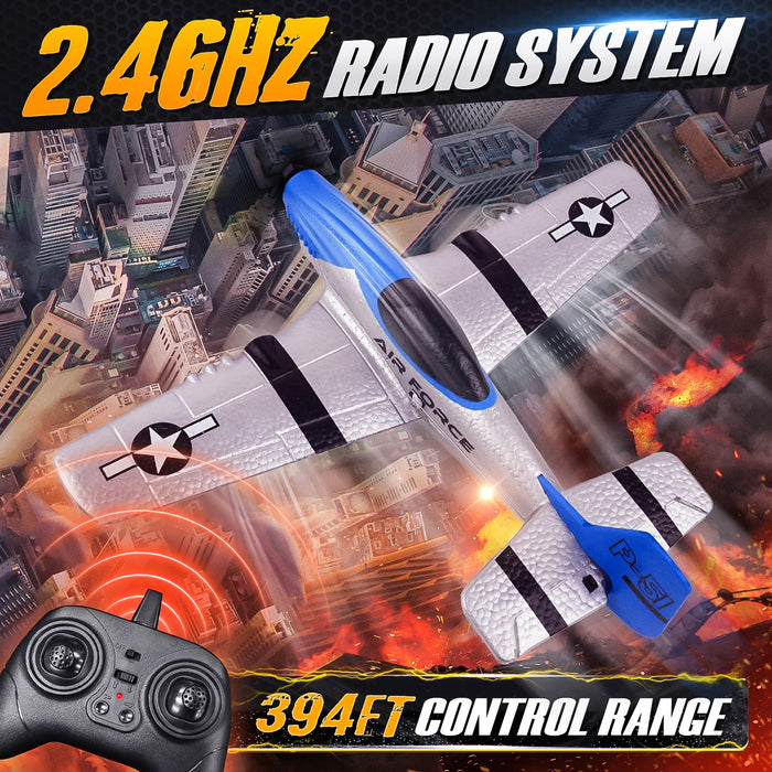 Bezgar RC Plane, 6-Axis Gyro Remote Control Airplane for Beginners