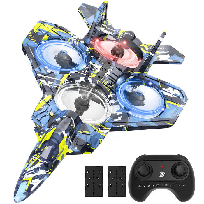 BEZGAR RC Fighter Airplane, Mini Remote Control Jet with Lights