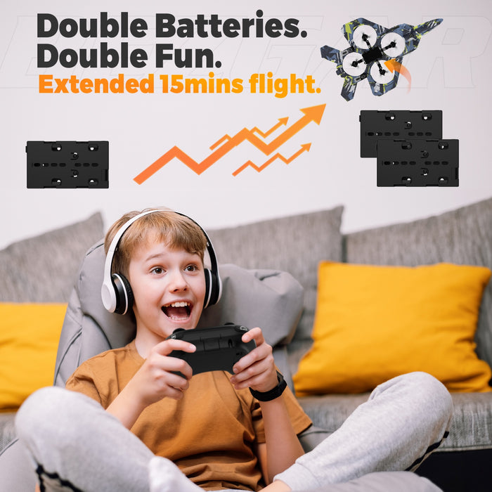 BEZGAR RC Fighter Airplane, Mini Remote Control Jet with Lights