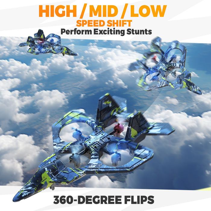 BEZGAR RC Fighter Airplane, Mini Remote Control Jet with Lights