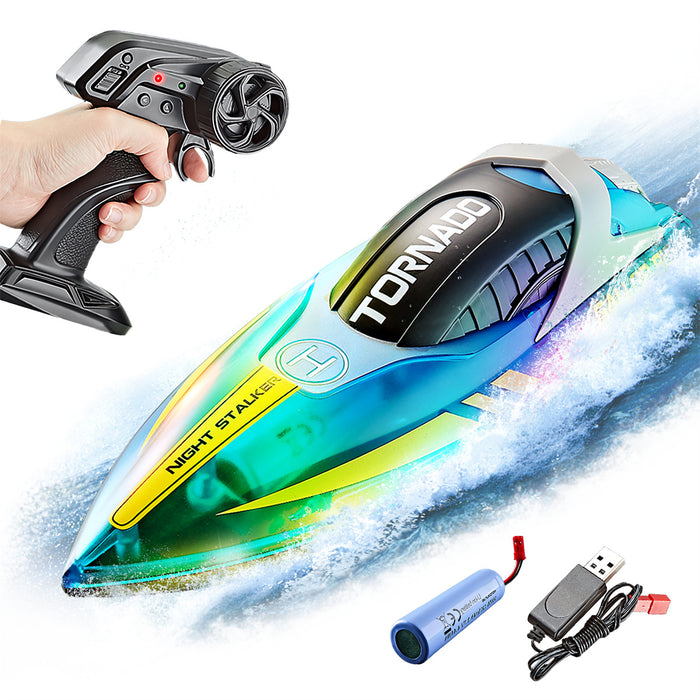 Remote Control Boat with Transparent Shell and LED Light