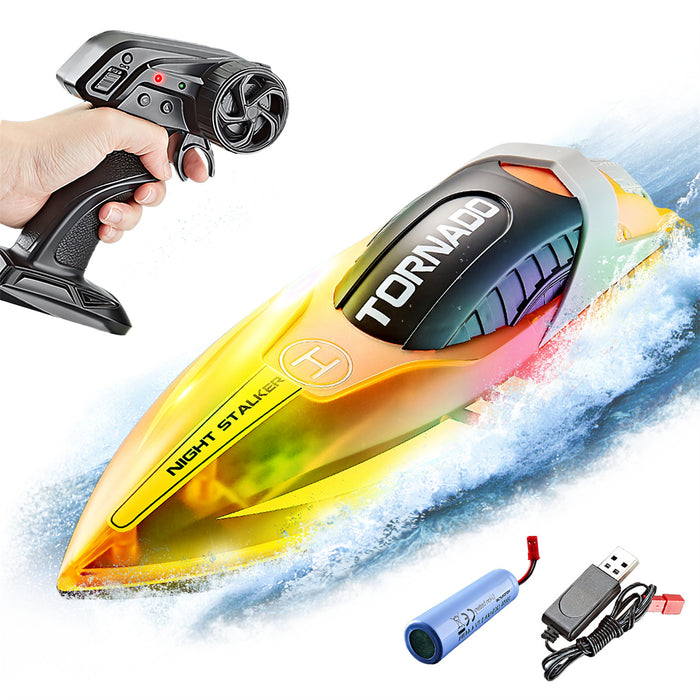 Remote Control Boat with Transparent Shell and LED Light