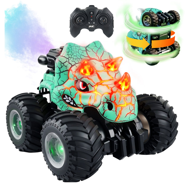 Bezgar RC Cars for Kids, RC Monster Trucks for Boys with Lights, Music & Spray