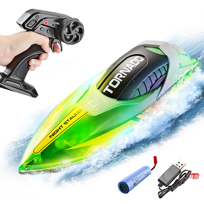 Remote Control Boat with Transparent Shell and LED Light