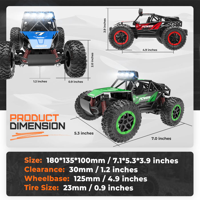 Bezgar 1:20 Scale Off Road RC Trucks with Headlight