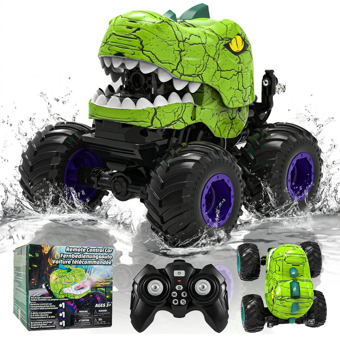 Bezgar RC Cars for Kids, 1:20 RC Stunt Cars with Lights, Music and Spray, Dinosaur Toys Gift Kids RC Car