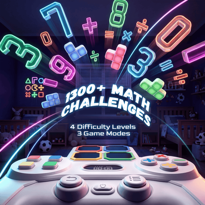 24 Math Game, Electronic Handheld Math Toy for Kids with 1300+ Challenges