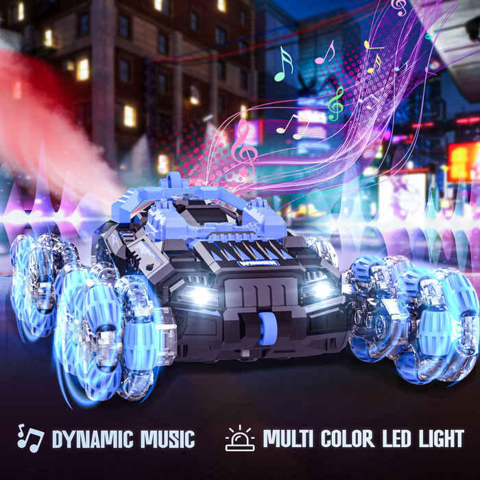 Bezgar Gesture Sensing RC Car with Spray, Lights & Sound, 360° Spins