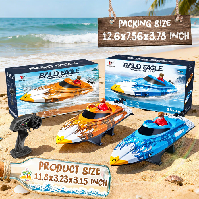 BEZGAR 12” Self-Righting 25 Km/h RC Boat for Kids & Adults