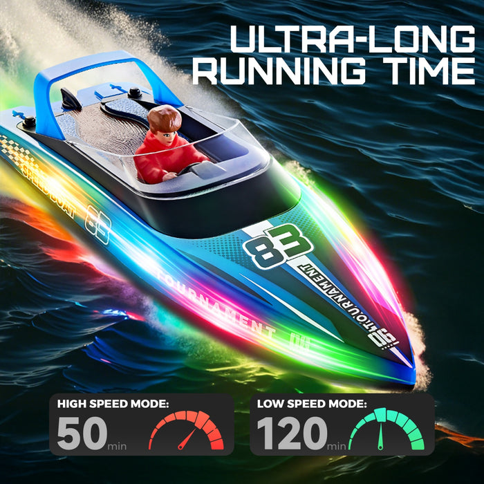 Bezgar 15 Km/h 10” RC Boats for Kids & Adults (2 Packs)