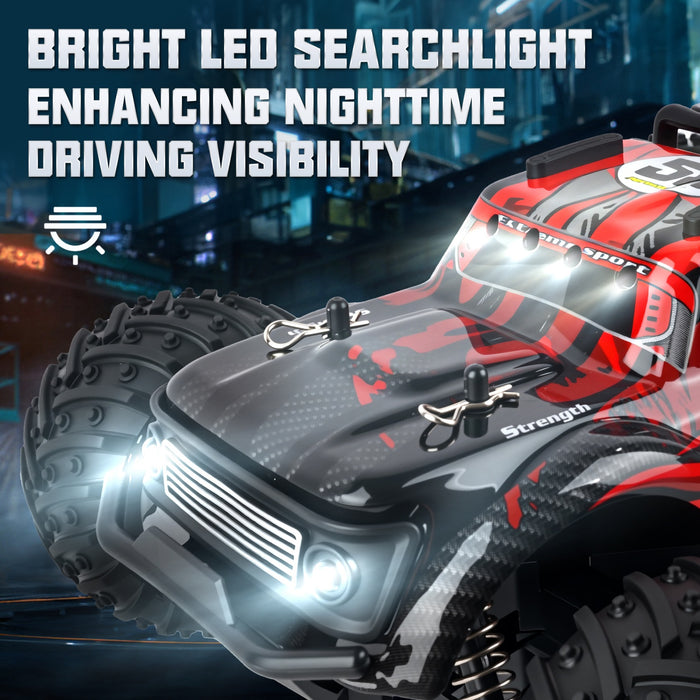 Bezgar 1:18 RC Monster Truck, 20Km/h All-Terrain 2WD RC Truck with Lights