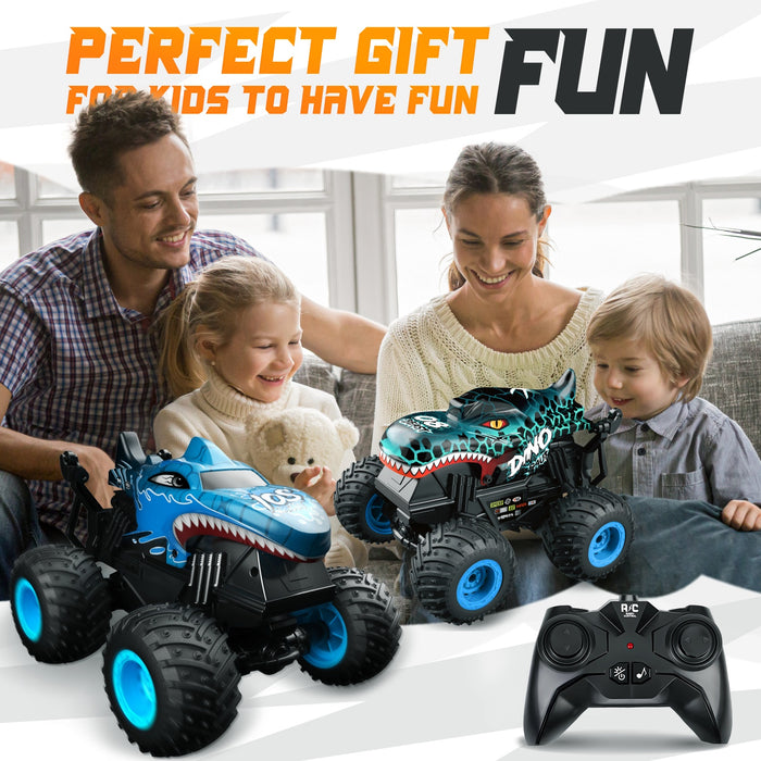 Bezgar 1:20 RC Monster Truck with Two Car Shells, Light, Music & 360° Spins