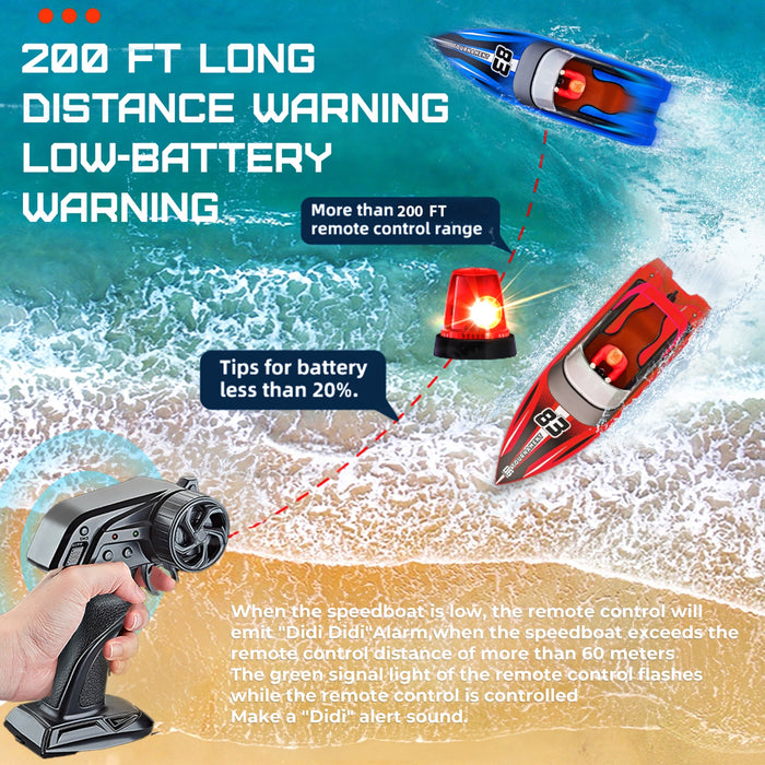 Bezgar 15 Km/h 10” RC Boats for Kids & Adults (2 Packs)