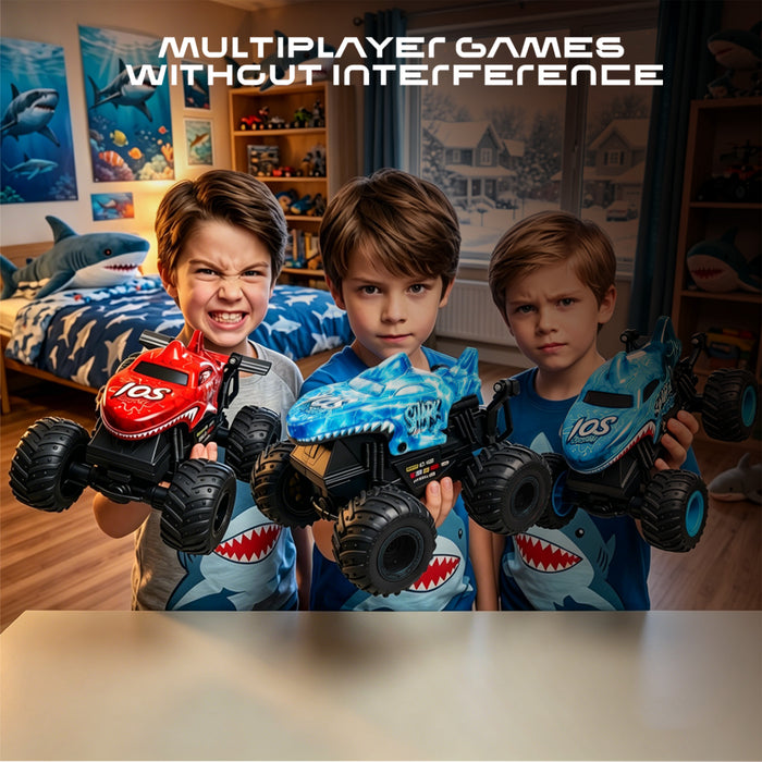 Bezgar RC Monster Trucks for Boys with 360° Spins, Music and LED Shell & Wheels