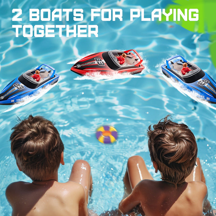 Bezgar 15 Km/h 10” RC Boats for Kids & Adults (2 Packs)