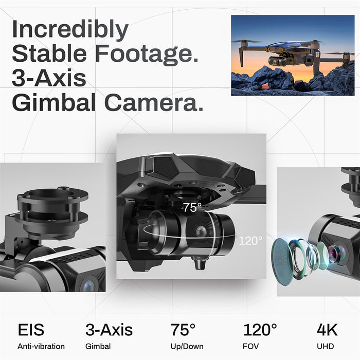 3-Axis Gimbal 4K Camera with EIS