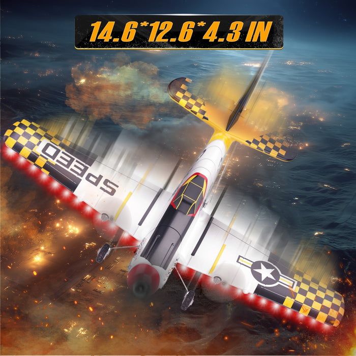 Bezgar RC Plane, 6-Axis Gyro Remote Control Airplane with LED Lights