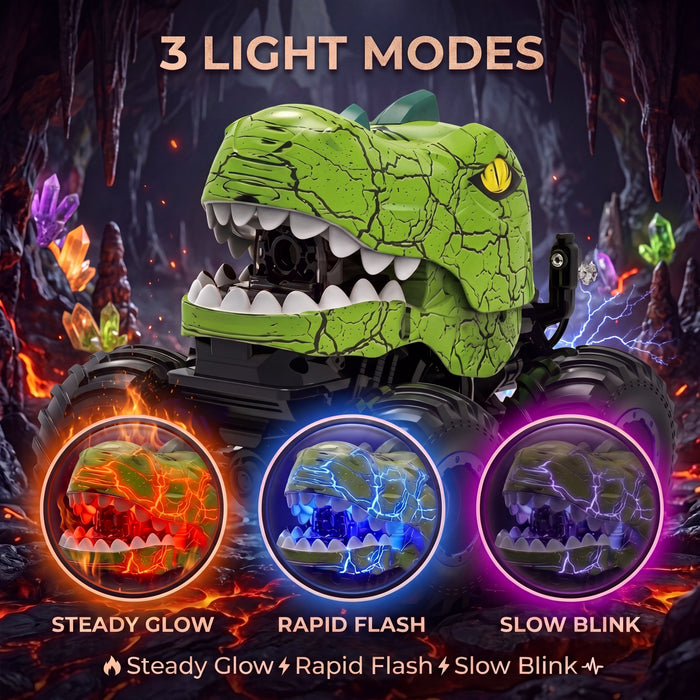 Bezgar RC Cars for Kids, 1:20 RC Stunt Cars with Lights, Music and Spray, Dinosaur Toys Gift Kids RC Car