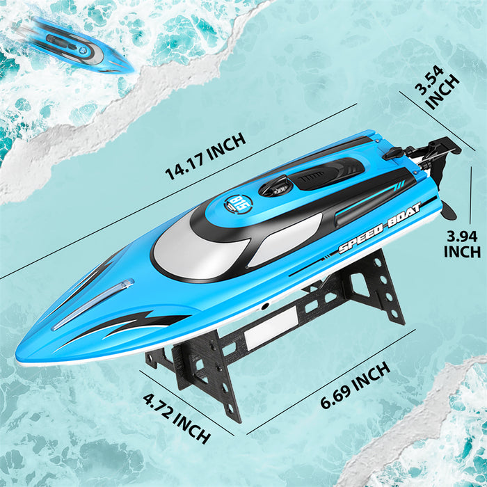 14 inch Remote Control Boat with LED for Kids and Adults (25 KM/H)