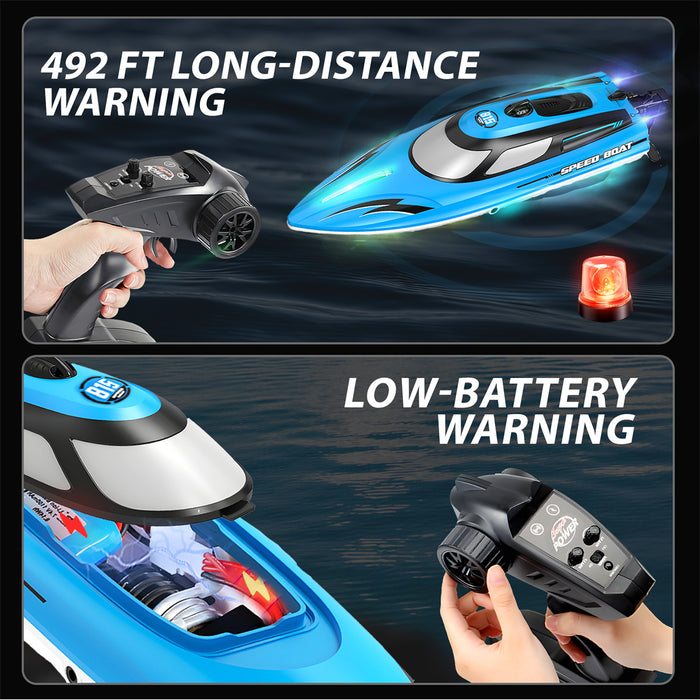 14 inch Remote Control Boat with LED for Kids and Adults (25 KM/H)