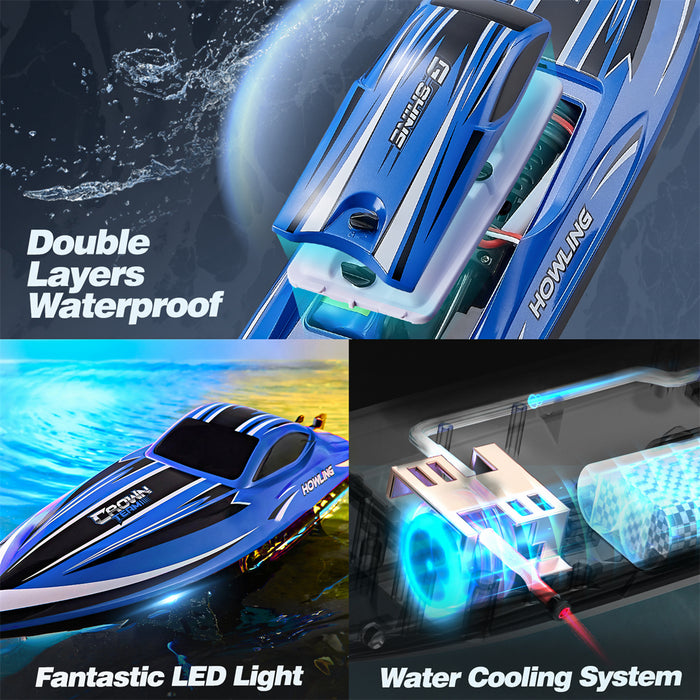 16 inch Large Size Brushed RC Boat with LED (22 MPH)