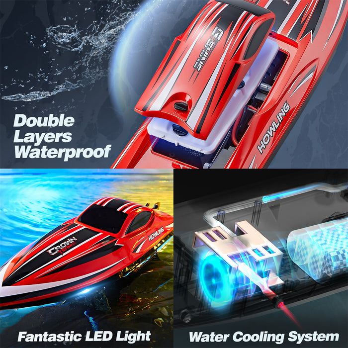 16 inch Large Size Brushless RC Boat with LED (35 MPH)