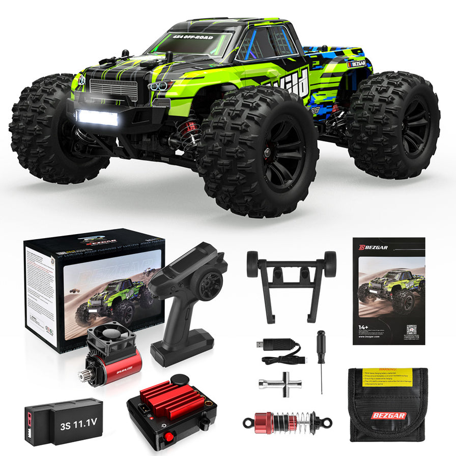 1/16 Brushless RC Car, 4WD Off-Road RC Truck - BEZGAR® HP161S