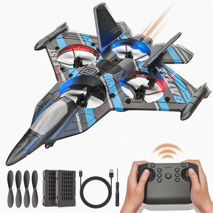 Bezgar Remote Control Fighter Toy with 360° Flip, LED Lights (X81S)