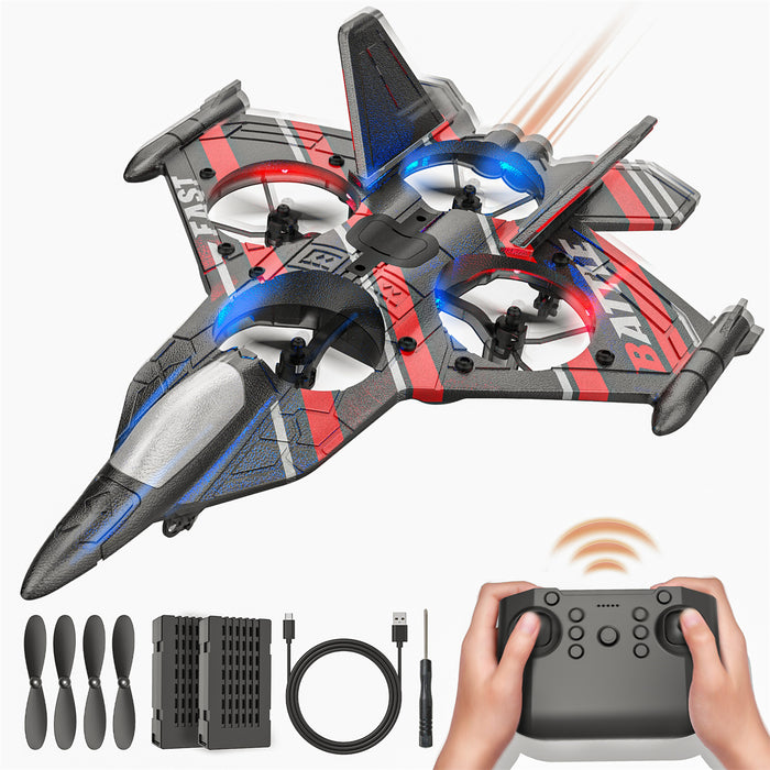 Bezgar Remote Control Fighter Toy with 360° Flip, LED Lights (X81S)