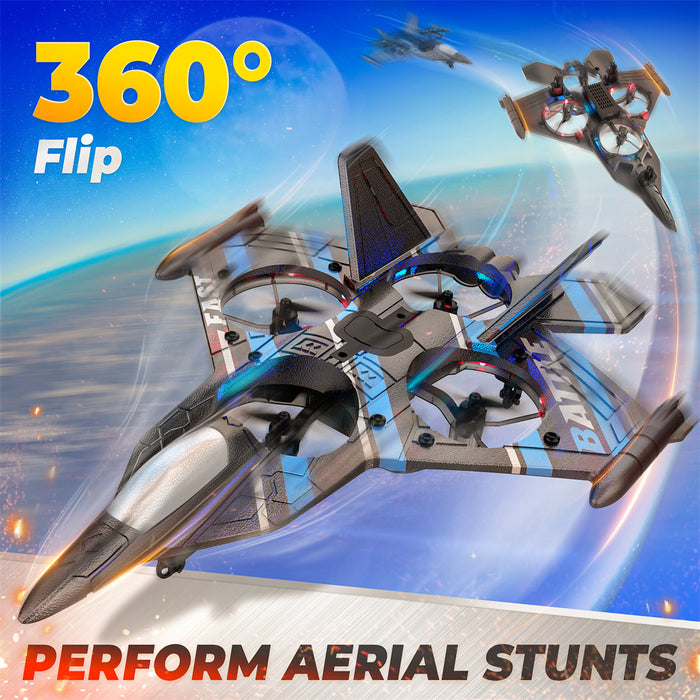 Bezgar Remote Control Fighter Toy with 360° Flip, LED Lights (X81S)