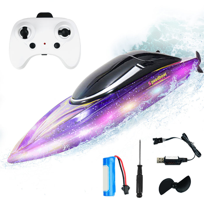 10 inch Remote Control Boat for Beginners with LED (10 KM/H)