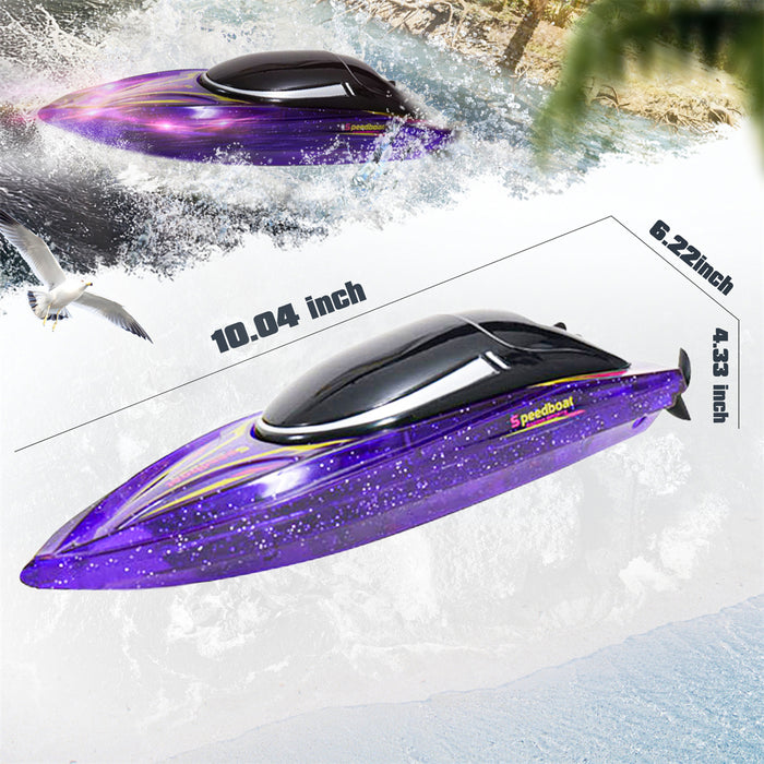 10 inch Remote Control Boat for Beginners with LED (10 KM/H)