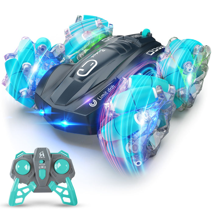 Bezgar Double Sided 4WD Cars Stunt Car Toy with 6 LED Lights