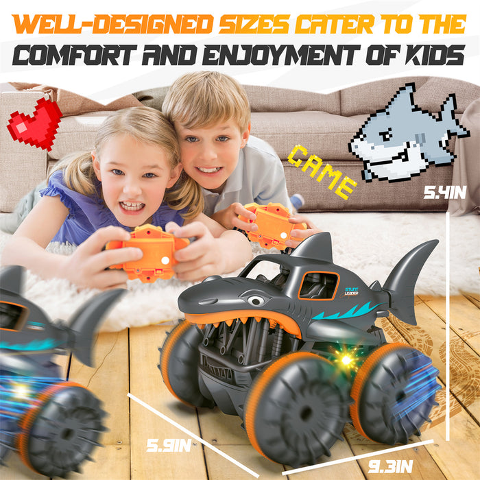 Bezgar Amphibious Shark Remote Control Car with Light