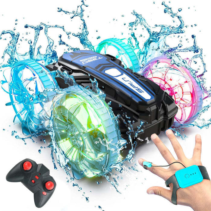 Amphibious Remote Control Car with Gesture Sensor, LED Lights