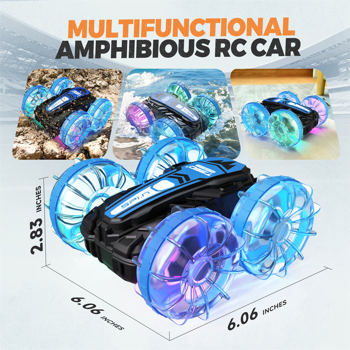 Amphibious Remote Control Car with Gesture Sensor, LED Lights