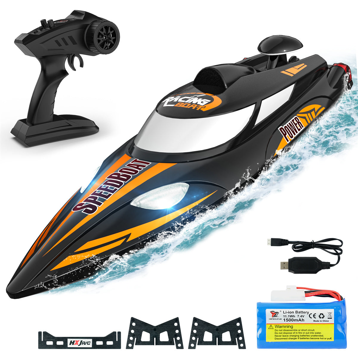 BEZGAR TX125 Large Size RC Boat for Adults and Kids Ages 8-12