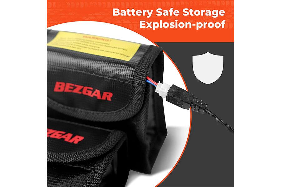 BEZGAR Lipo Battery Safe Bag Fireproof Explosion Proof Bag