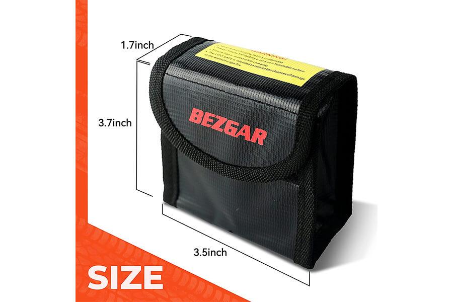 (Pre-Order Estimated shipping in Oct, 2023)BEZGAR Lipo Battery Safe Bag Fireproof Explosion Proof Bag
