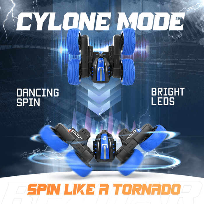 spin like a crazy cyclone with cool lighting effect.