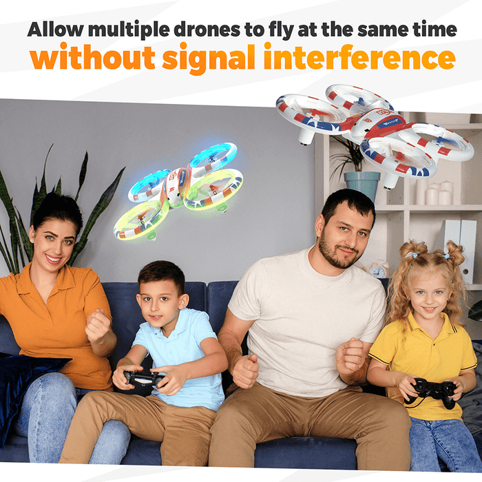 BEZGAR HQ051 Mini Drone For Kids - RC Indoor Drone With LED Lights, 3D Flips & Propeller Guards