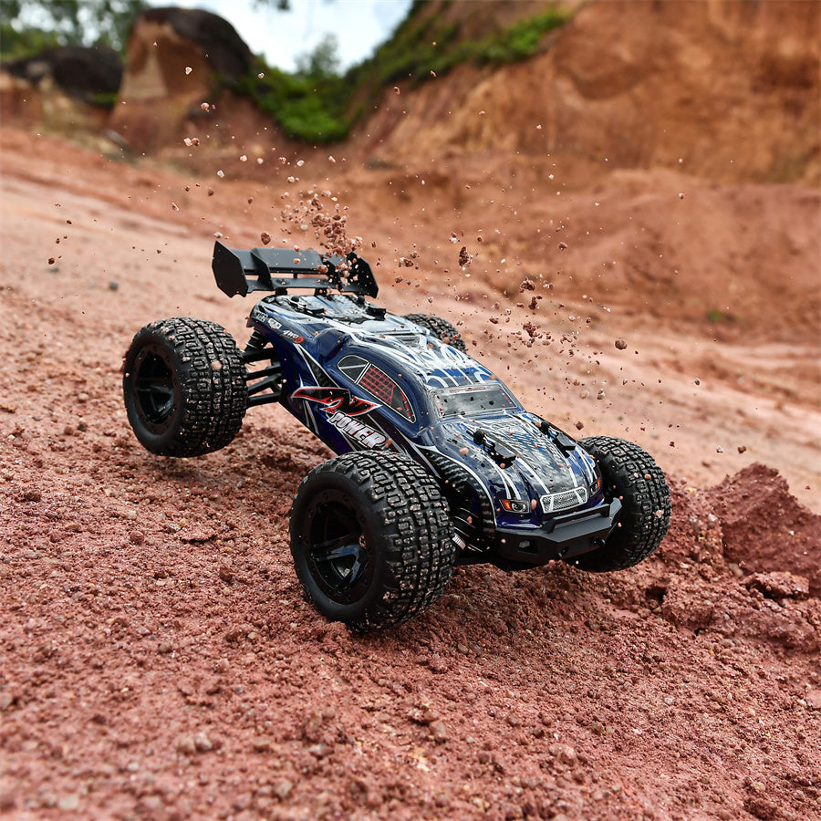 HM162 rc car running on road